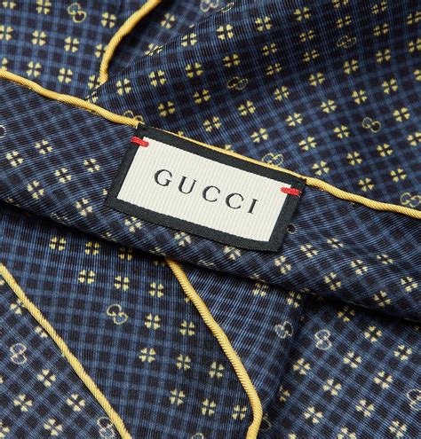 gucci twill pocket square